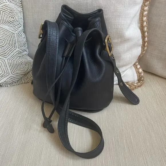 Vintage Coach 9952 Lulu’s Legacy Bucket Bag | Black Leather Drawstring - Picture 1 of 7